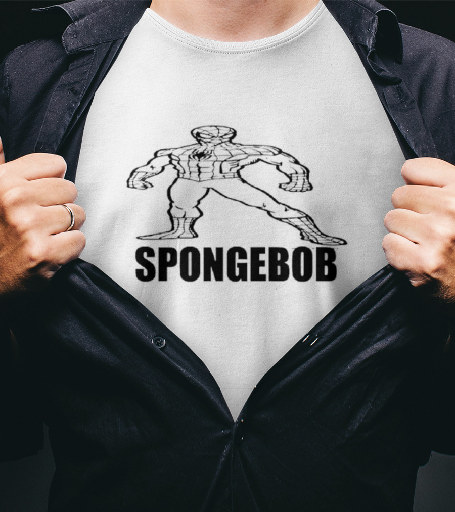 SPONGEBOB BLACK SPIDER-MAN T-Shirt