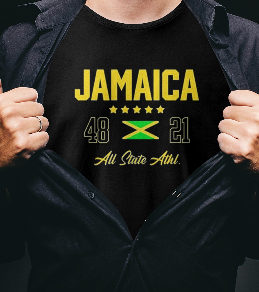 Jamaica Flag 48 21 All State Athl T-Shirt
