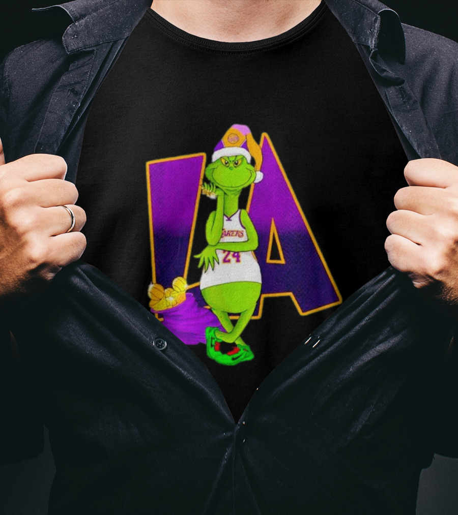 Kobe Bryant Grinch LA Lakers 24 Grinchmas T-Shirt