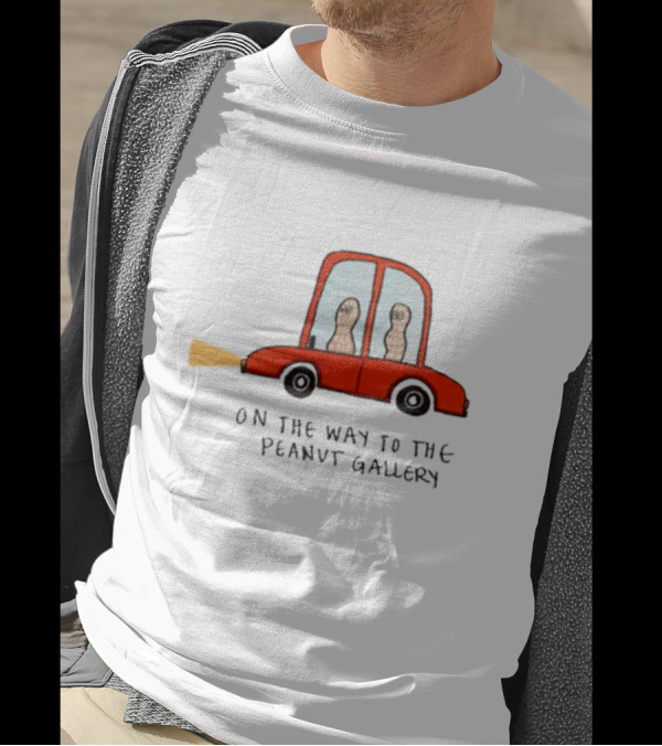 On The Way To The Peanut Gallery With Peanuts In Red Car T-Shirt