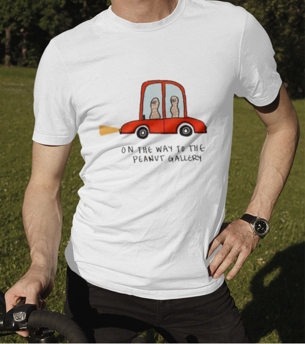 On The Way To The Peanut Gallery With Peanuts In Red Car T-Shirt
