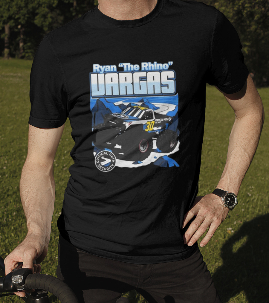 Ryan The Rhino Vargas Critical Path Security Number 30 Monster Truck Adventure T-Shirt