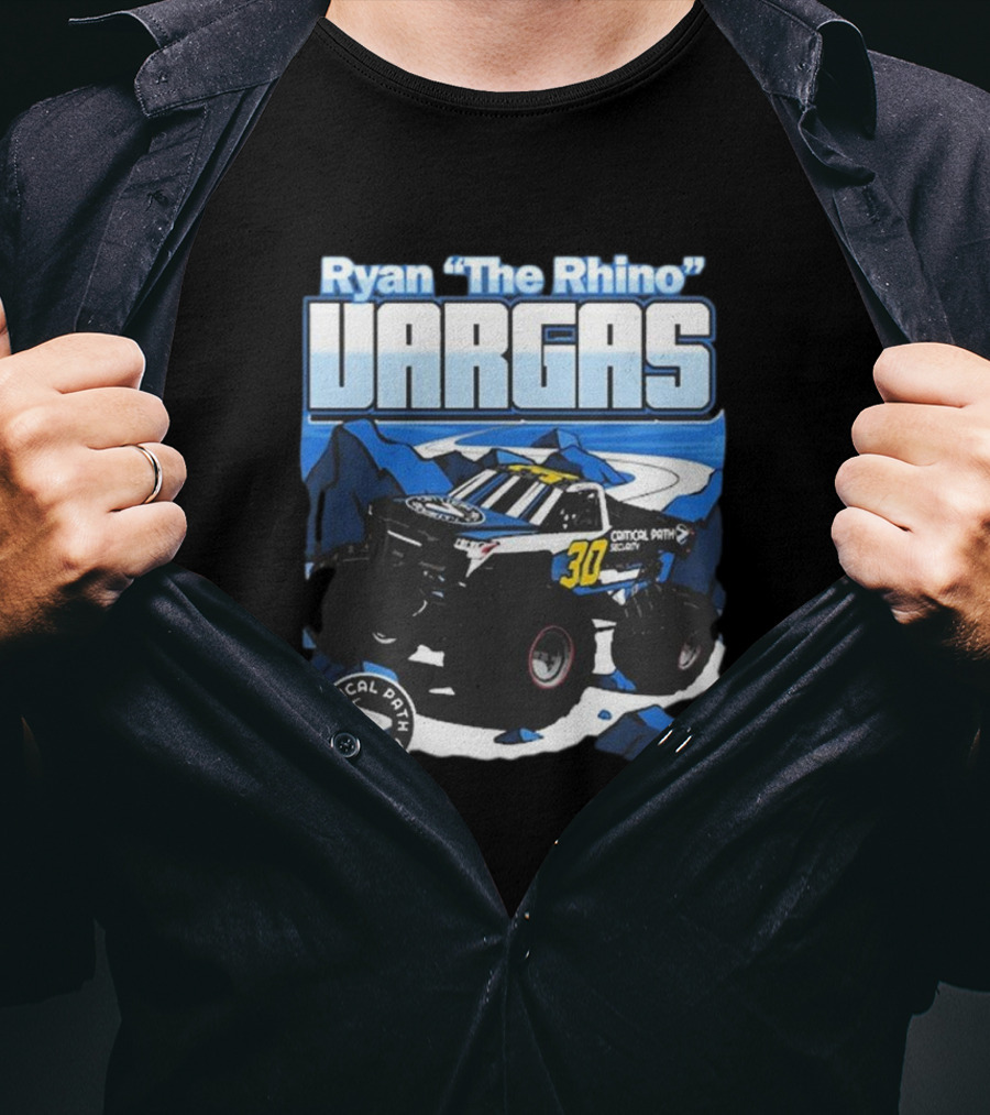 Ryan The Rhino Vargas Critical Path Security Number 30 Monster Truck Adventure T-Shirt