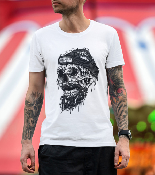Premium T-Shirt: Skull Wild Ski or Die Ice Beard Beanie Adventure T-Shirt Skull Wild Ski or Die Ice Beard Beanie Adventure T-Shirt