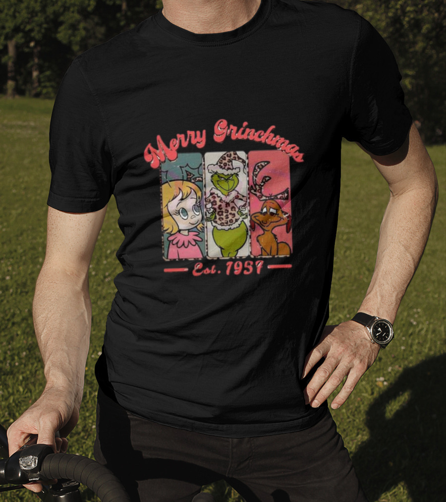 Merry Grinchmas Est 1957 Vintage Holiday Characters Classic T-Shirt