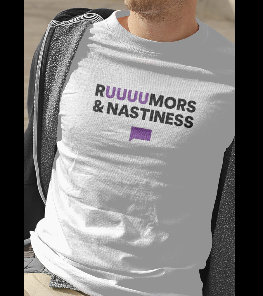 RUUUUMORS And NASTINESS Purple Speech Bubble T-Shirt