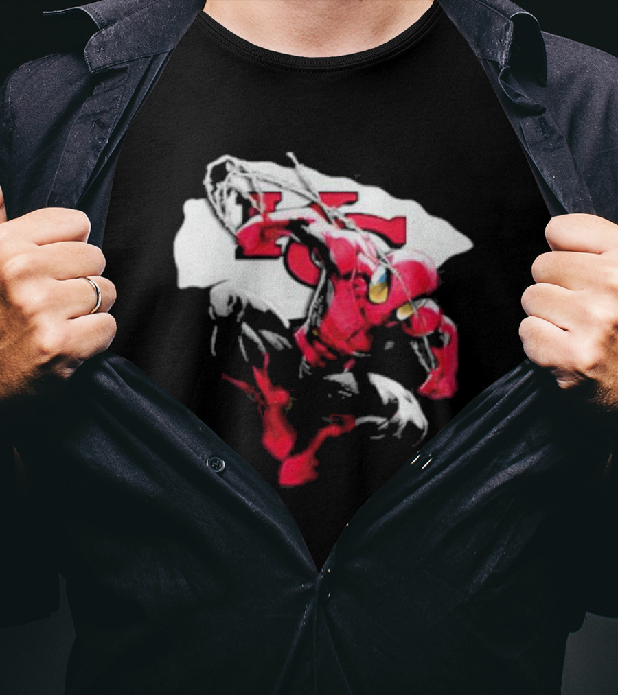 Kansas City Chiefs Spiderman KC Kansas T-Shirt