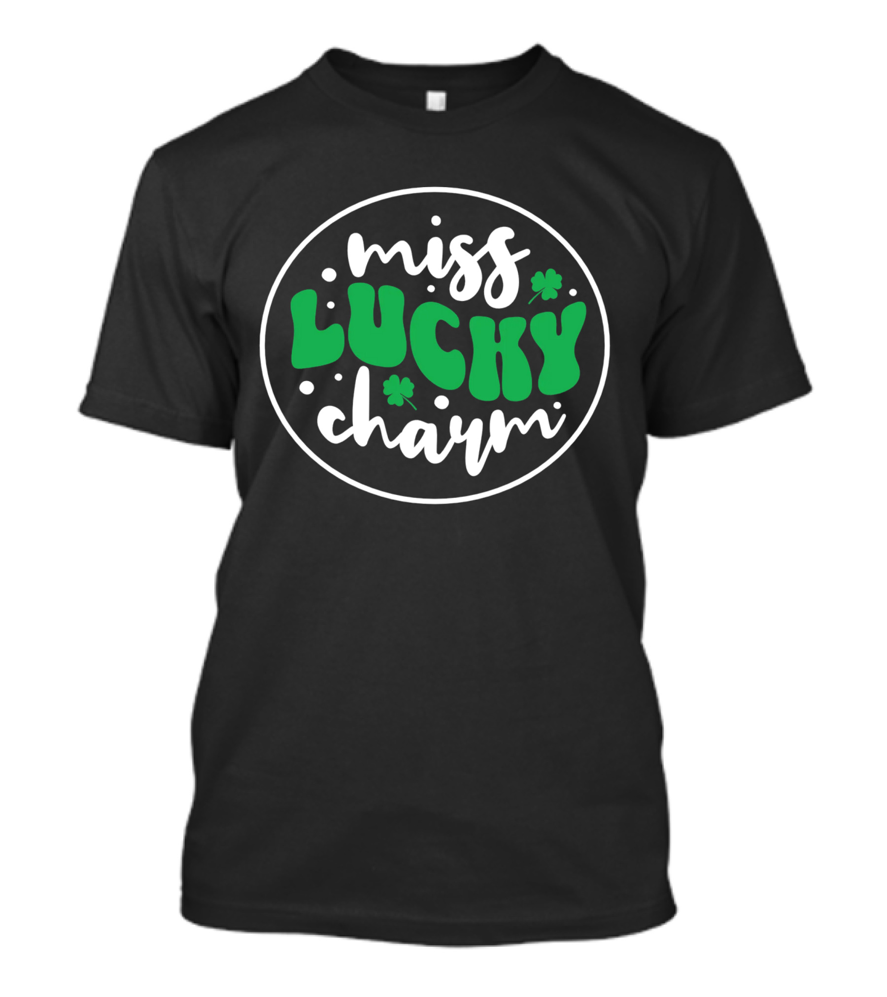 Miss Lucky Charm St. Patrick's Day Festive Badge T-Shirt