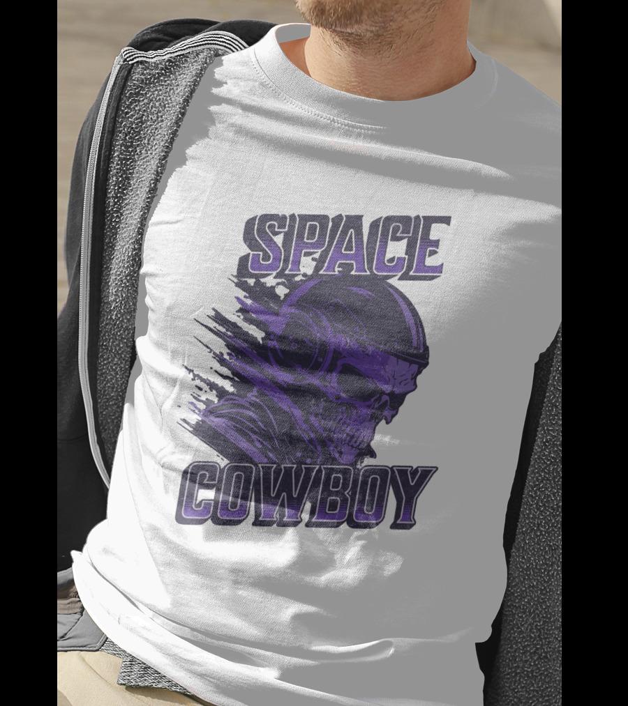 Space Cowboy Skull Helmet Cosmic Adventure T-Shirt