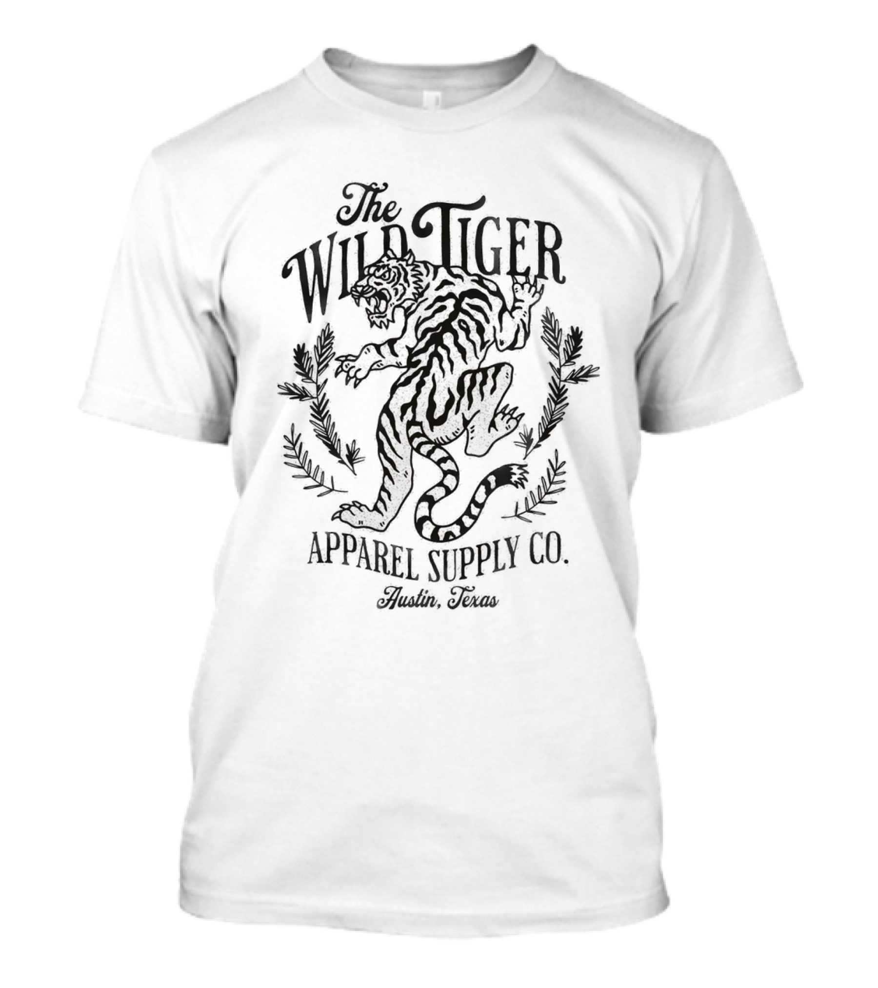 The Wild Tiger Apparel Supply Co. Austin, Texas T-Shirt