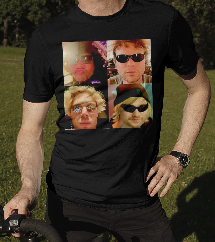 5 Seconds Of Summer Sunglasses Group Collage T-Shirt