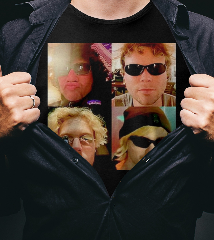 5 Seconds Of Summer Sunglasses Group Collage T-Shirt