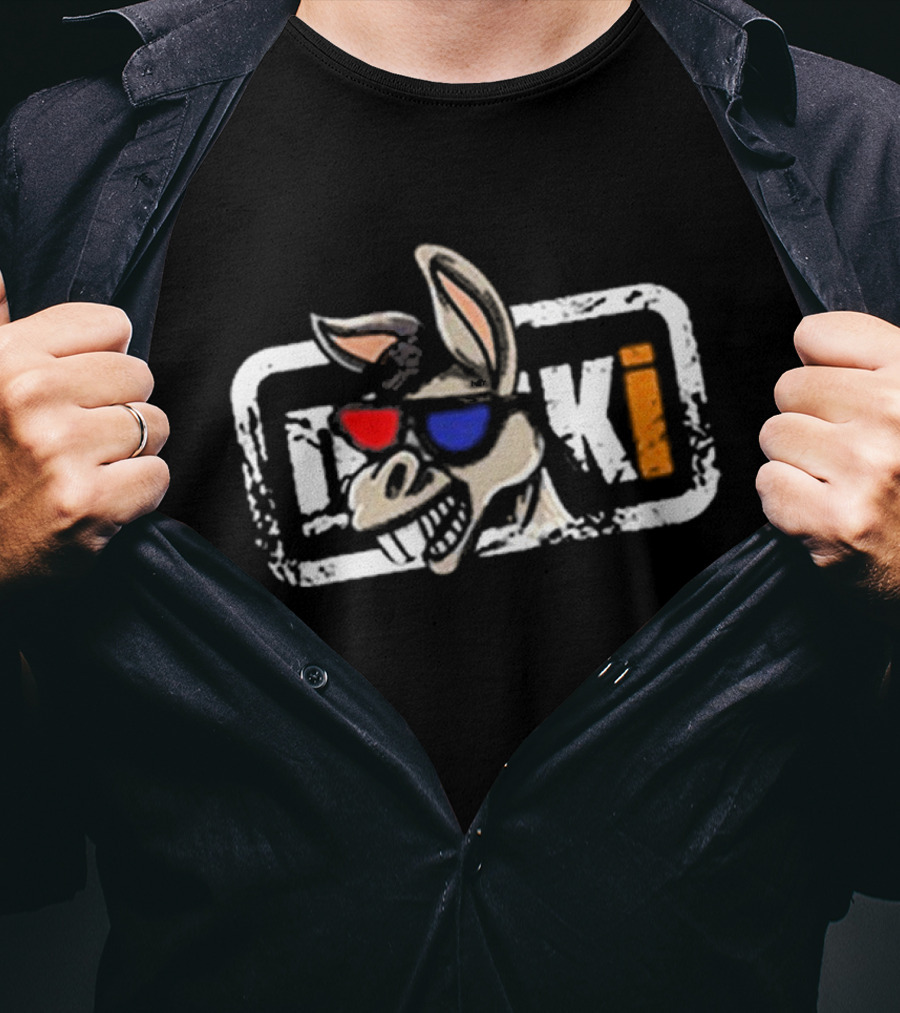 Cool Donkey Vintage Garage Visual With Modern Shades T-Shirt