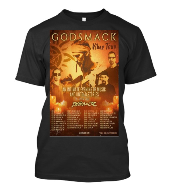 Godsmack Vibez Tour ’24 An Intimate Evening Of Music And Untold Stories Special Guest Bastian De Cruz T-Shirt