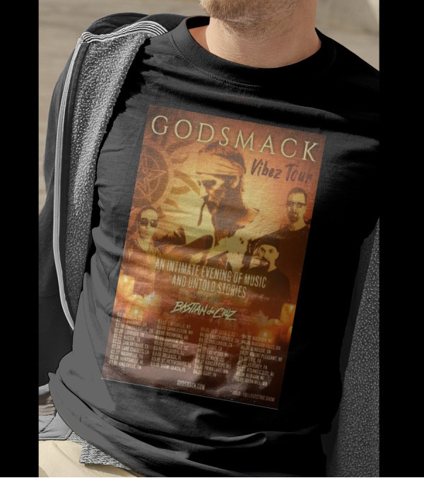 Godsmack Vibez Tour ’24 An Intimate Evening Of Music And Untold Stories Special Guest Bastian De Cruz T-Shirt