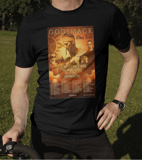 Godsmack Vibez Tour ’24 An Intimate Evening Of Music And Untold Stories Special Guest Bastian De Cruz T-Shirt