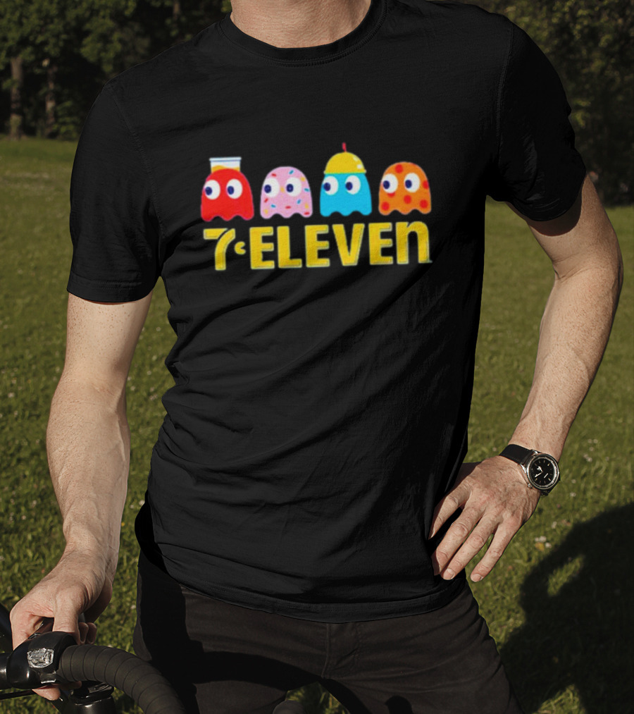 7 Eleven Pacman Ghost Characters Collaboration T-Shirt