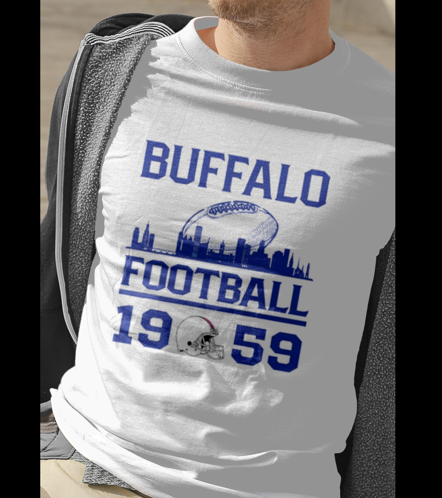 Buffalo Football 1959 Skyline Helmet T-Shirt