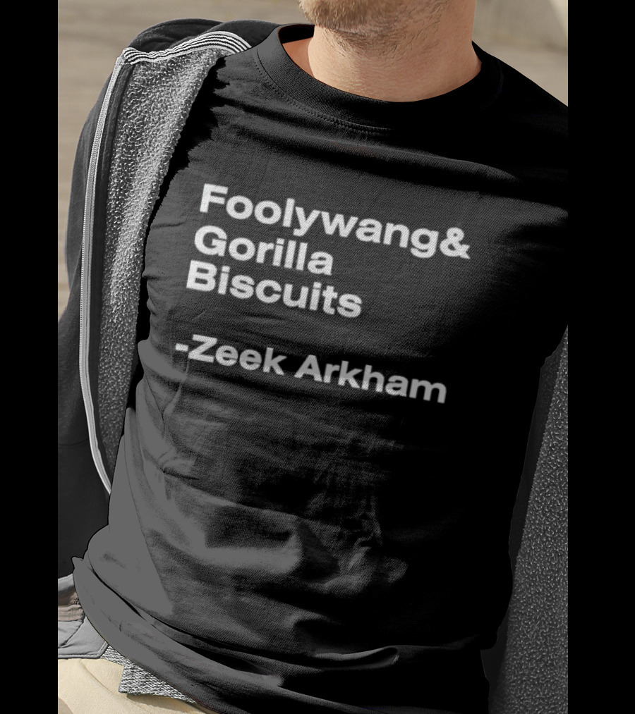 Foolywang Gorilla Biscuits Zeek Arkham Text T-Shirt