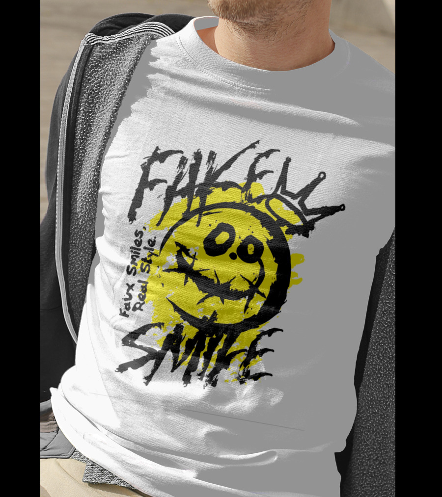 Fake Smile Faux Smiles Real Style Smiley Crown T-Shirt