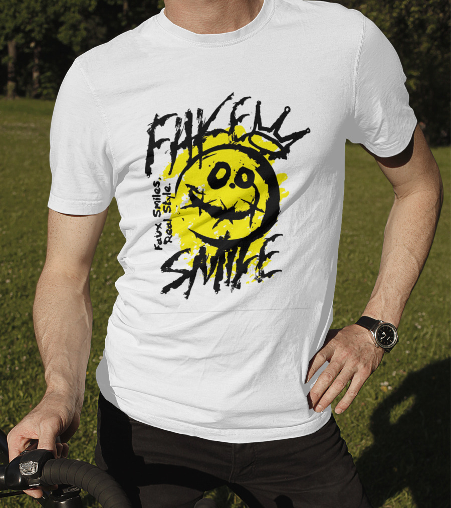 Fake Smile Faux Smiles Real Style Smiley Crown T-Shirt