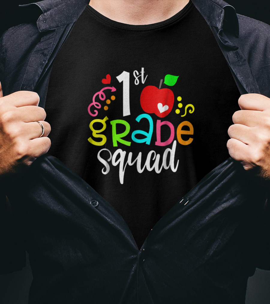 1st Grade Squad First Grade Back To School Teacher Gifts Men T-Shirt