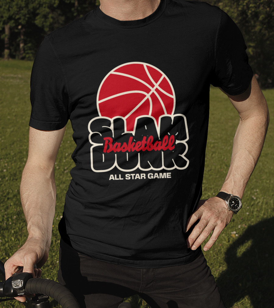 Slam Dunk Basketball All Star Game Red Basketball T-Shirt