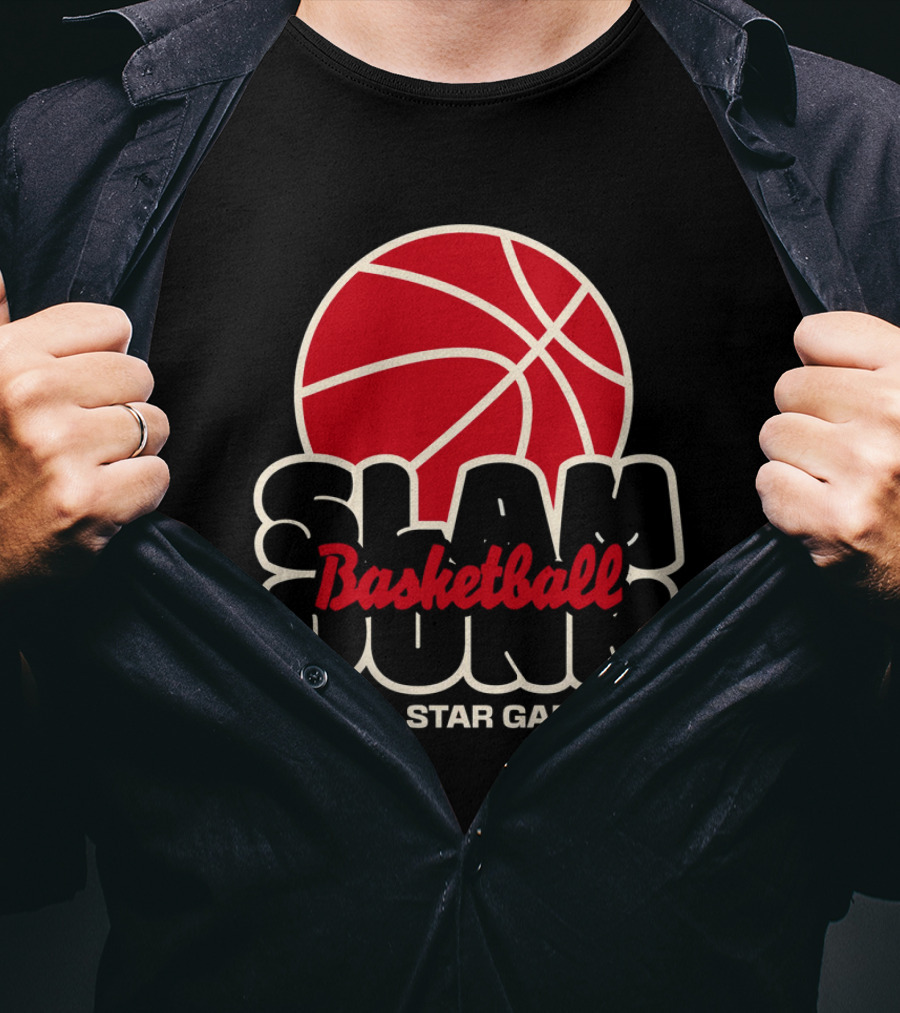 Slam Dunk Basketball All Star Game Red Basketball T-Shirt