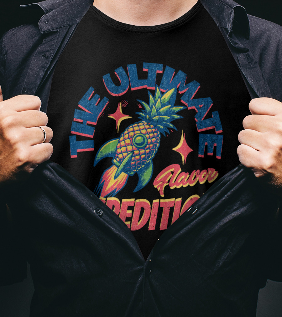 The Ultimate Flavor Expedition Pineapple Rocket Adventure T-Shirt