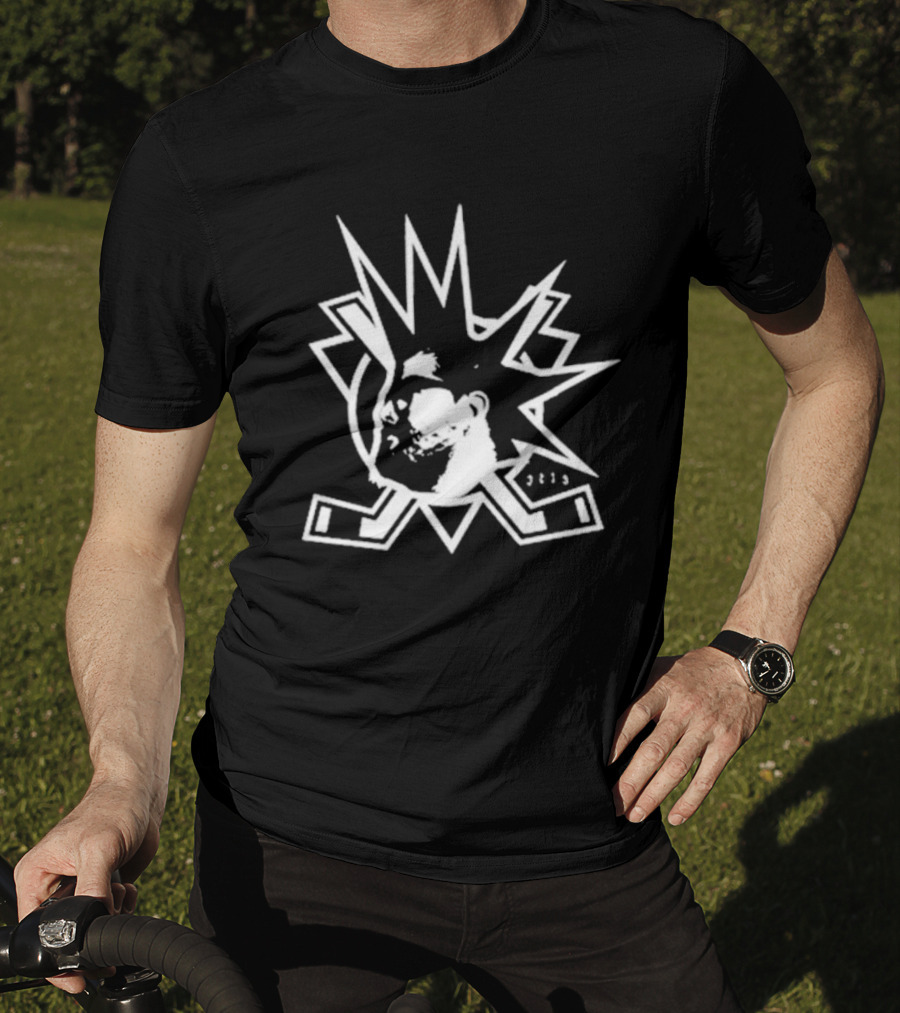 JC13 Gear Hockey Punk Logo With Crossed Sticks T-Shirt