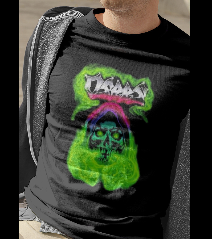 Osees Ghost Green Neon Skull Hoodie Collaboration T-Shirt
