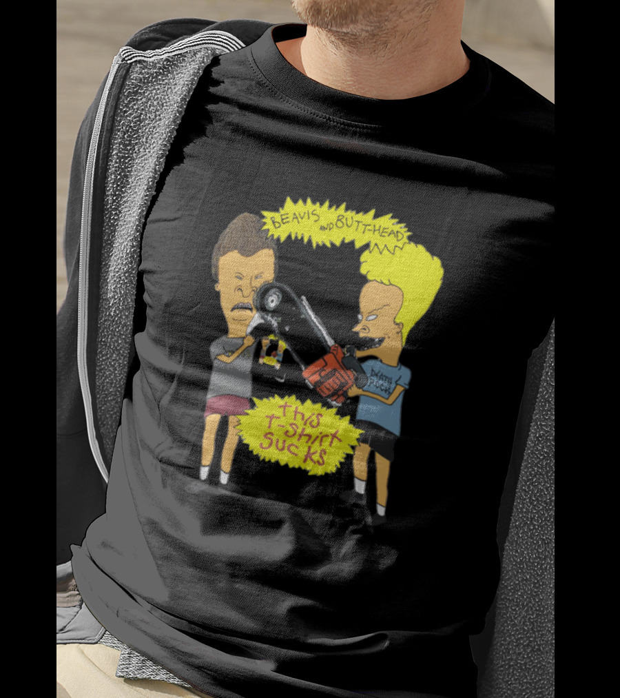Beavis And Butt-head Death Rock This T-Shirt Sucks Vintage 1994 T-Shirt