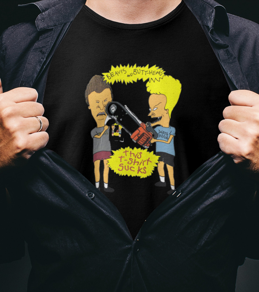Beavis And Butt-head Death Rock This T-Shirt Sucks Vintage 1994 T-Shirt