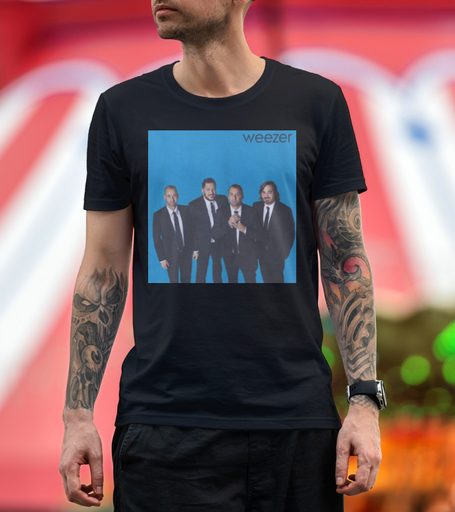 Weezer Impractical Jokers Blue Album Cover Homage T-Shirt