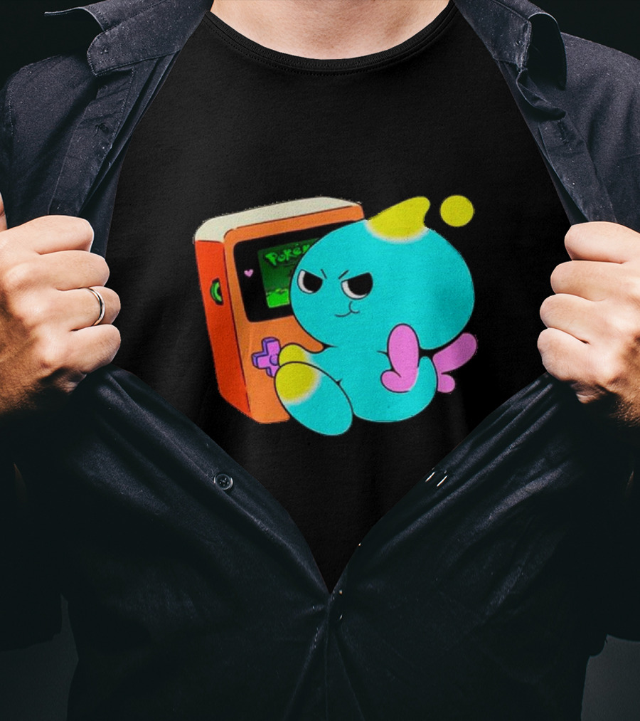You Keep Playing Ur Silly Little Games Cartoon Creature With Game Console T-Shirt