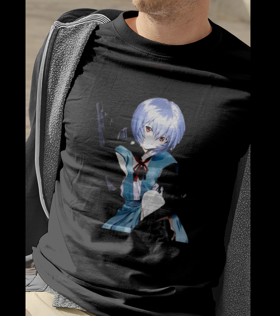 Zofrec Rei Anime Character Holding Gun T-Shirt