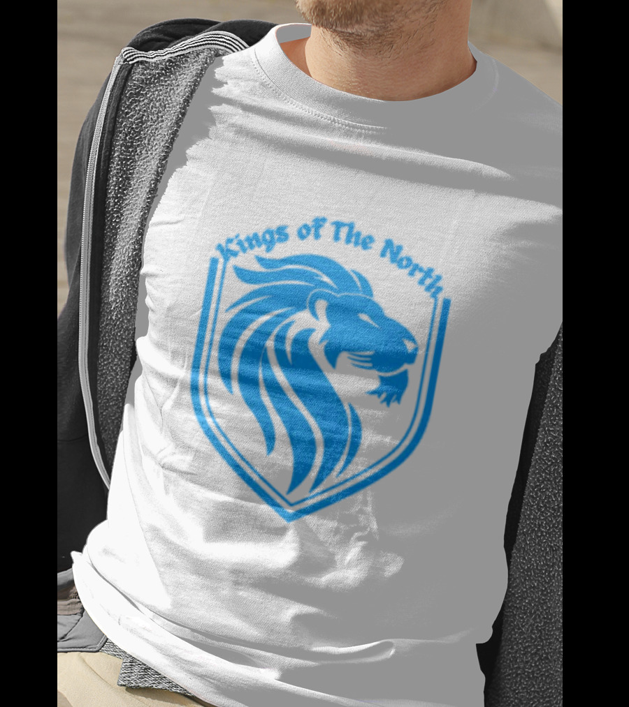 Detroit Lions Blue Crest Kings Of The North T-Shirt