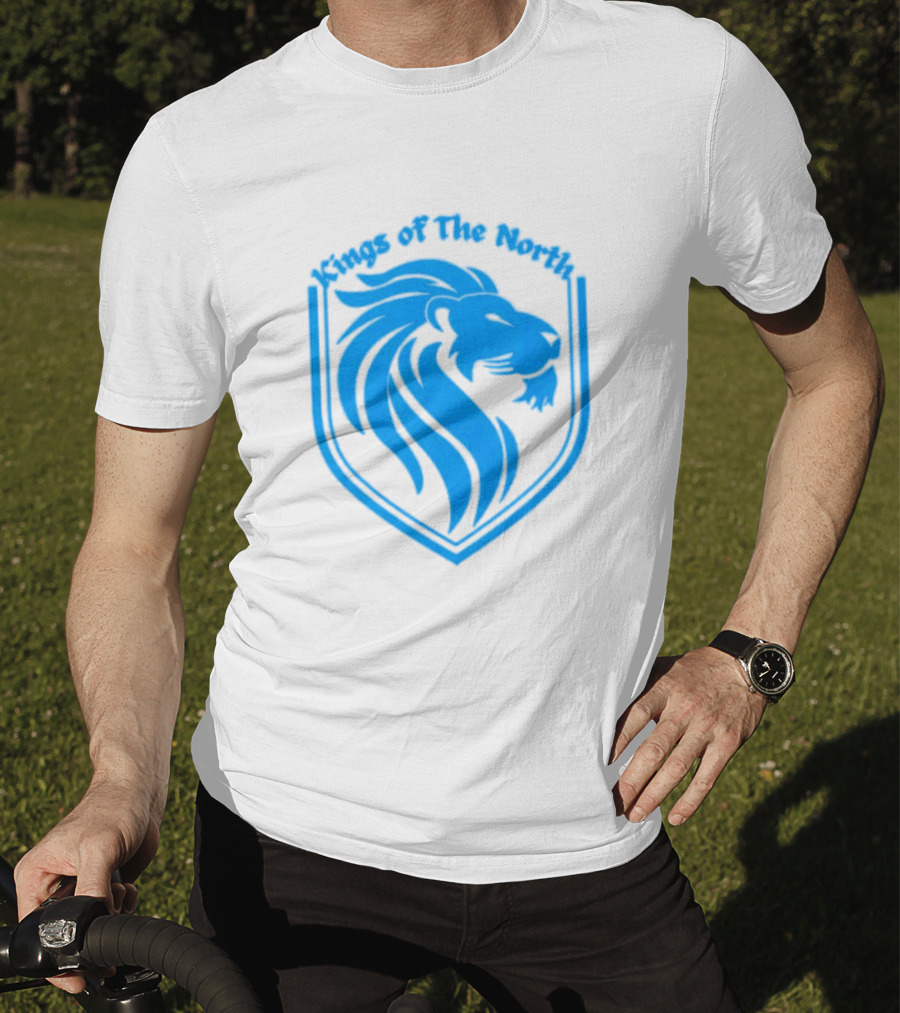 Detroit Lions Blue Crest Kings Of The North T-Shirt