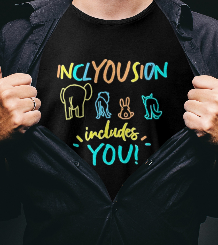 Inclyousion Includes You Animal Outlines T-Shirt
