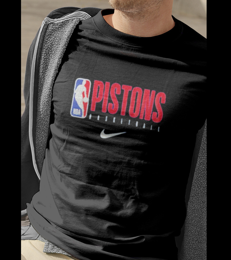 Pistons Basketball NBA Logo Joe Johnson Detroit Pistons T-Shirt