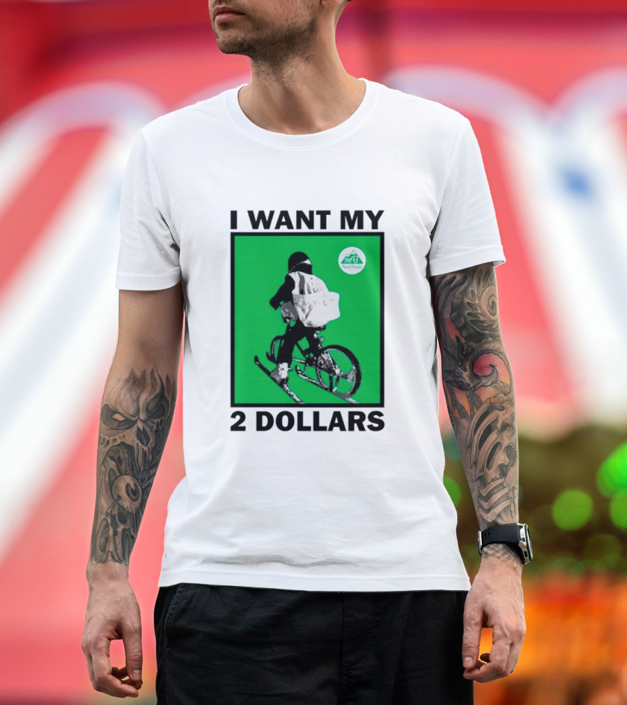 I Want My 2 Dollars Johnny Gasparini Ski Bike T-Shirt