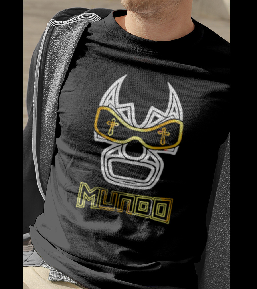 Lucha Underground Mundo Mask Iconic Cross T-Shirt