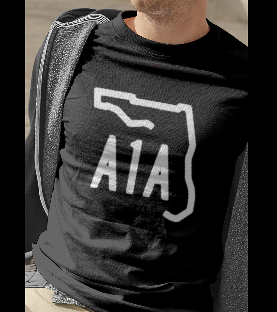 A1A Florida State Route Outline South Beach Atlantic Coast Highway T-Shirt