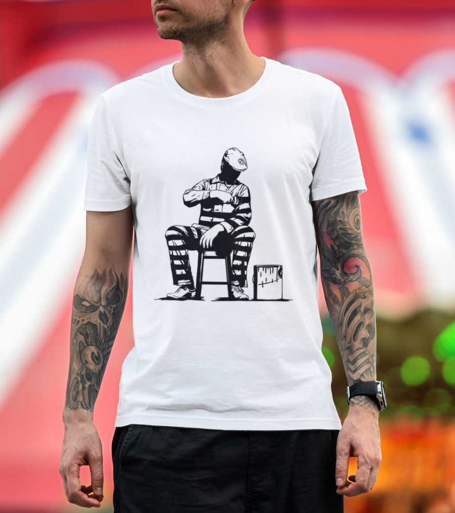 Dolk Prison Painter Sits with Paint Bucket T-Shirt