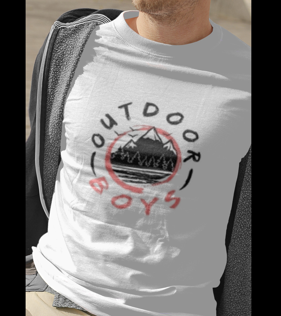 Outdoor Boys Mountain Adventure Circle Forest T-Shirt