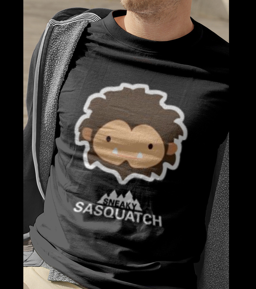 Sneaky Sasquatch Head On Black Gildan Ultra Cotton T-Shirt