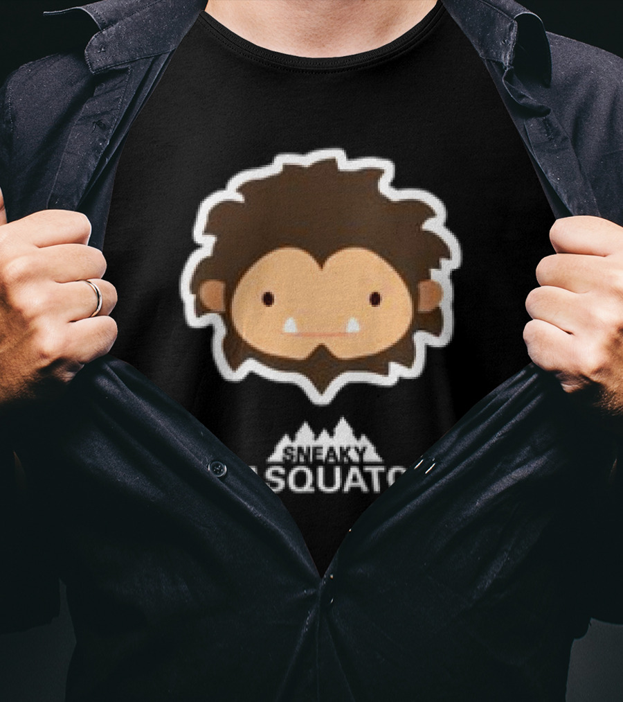 Sneaky Sasquatch Head On Black Gildan Ultra Cotton T-Shirt