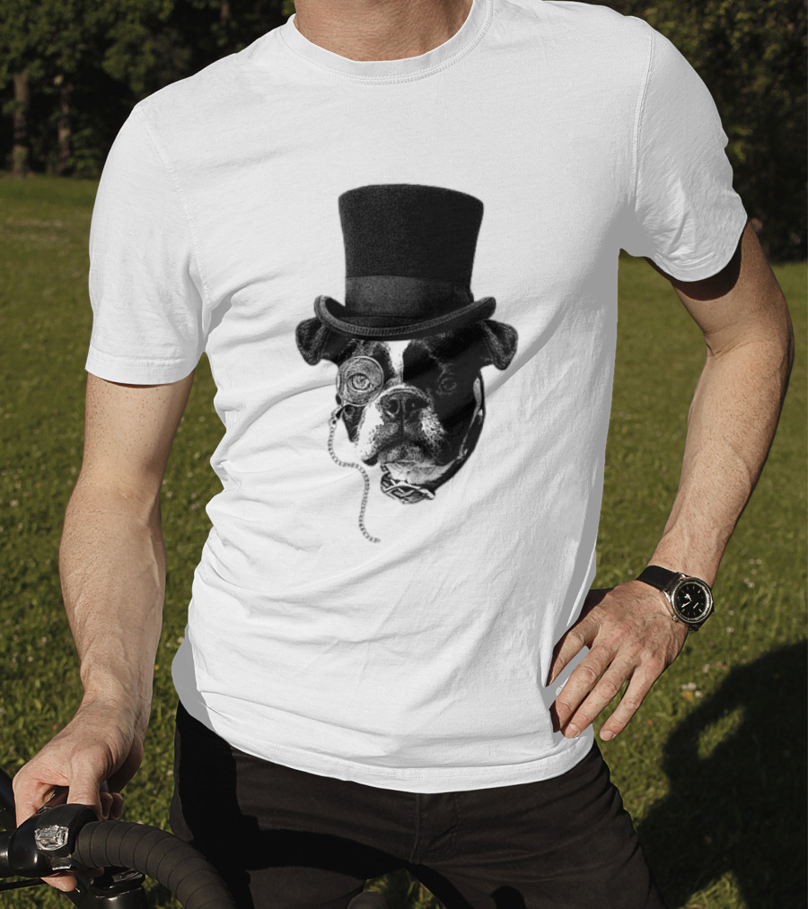 Winston Howl III Monocle Dog Top Hat T-Shirt