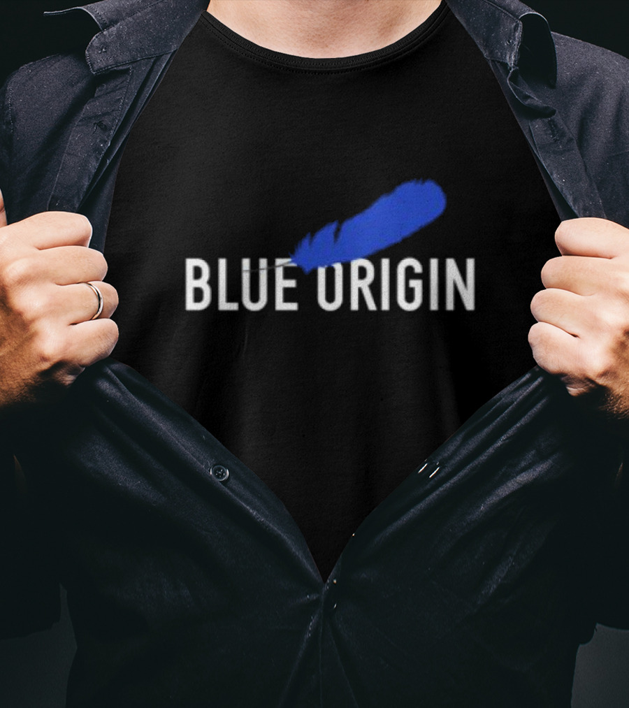 Blue Origin Feather Logo Print T-Shirt