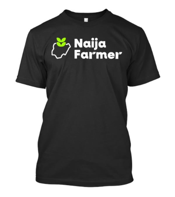 Naija Farmer Nigeria Agriculture Icon With Leaf Map Outline T-Shirt